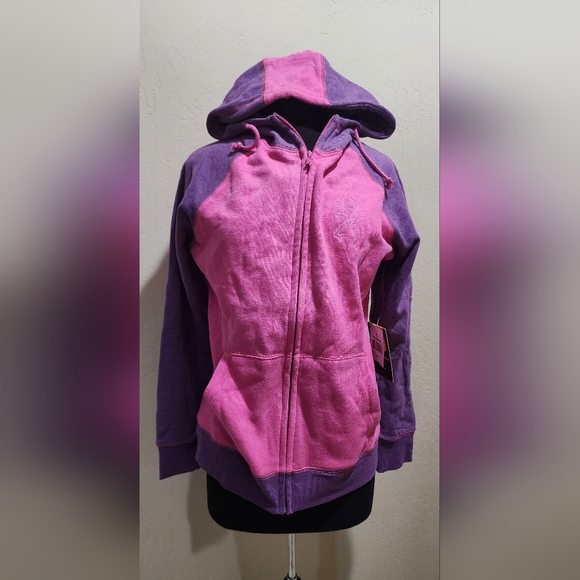 Browning Women Purple and Pink Long Sleeve Full Zip Sweatshirt NWT - Picture 1 of 9